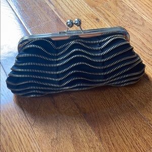 NWOT Gold Zipper Clutch